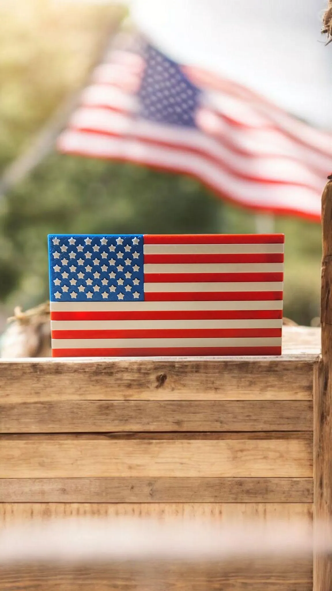 3D Printed American Flag: Patriotic Desk or Wall Display